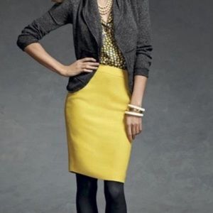 Mustard yellow Cabi pencil skirt size 10